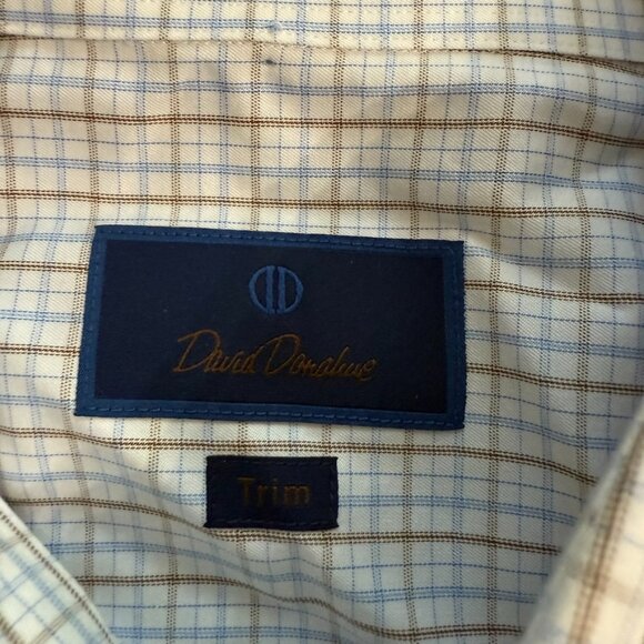 David Donahue Trim Fit Button-Down Shirt - Size 16.5 (34/35) - Picture 7 of 10